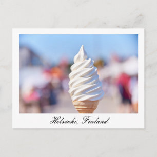 Carte Postale Crème glacée au service doux à Helsinki, Finlande