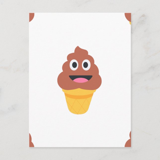 Carte Postale crème glacée cône émoji (Devant)