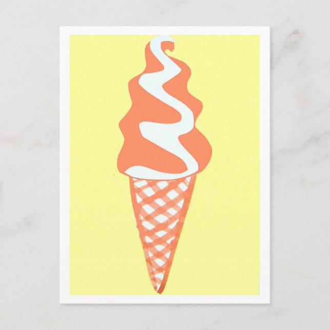 Carte Postale Crème glacée molle (Devant)