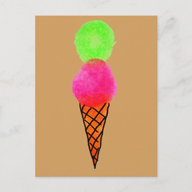 Carte Postale Crème glacée pop art (Devant)