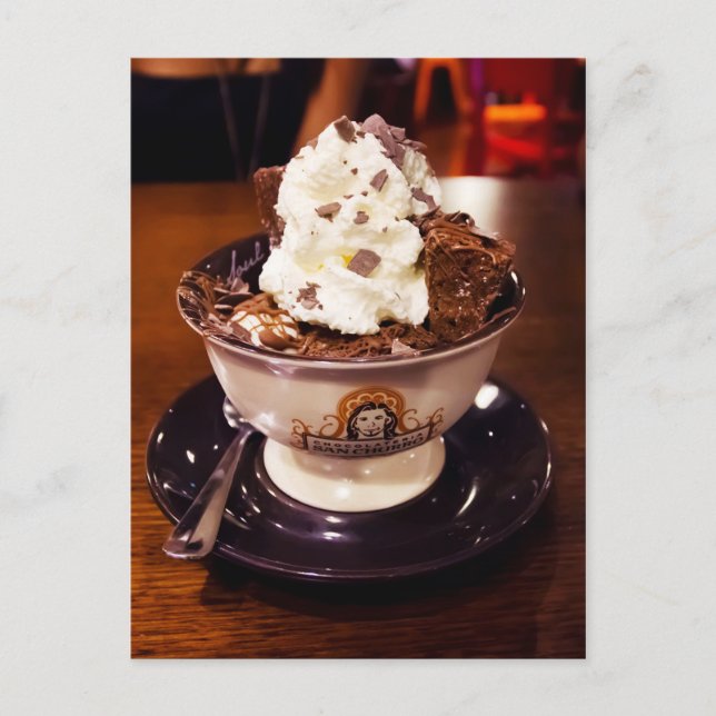 Carte Postale Crème glacée Sundae (Devant)