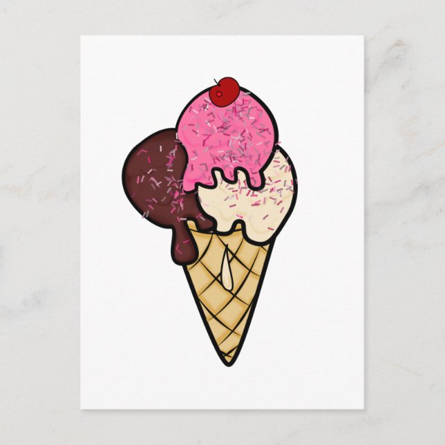 Carte Postale Crème glacée Tous les produits (Devant)