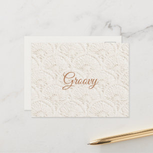 Carte Postale Crème Marron Bohème Bohémien  