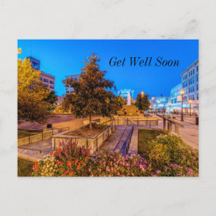 Carte Postale Crépuscule à Park Central Square  Remets-toi vite