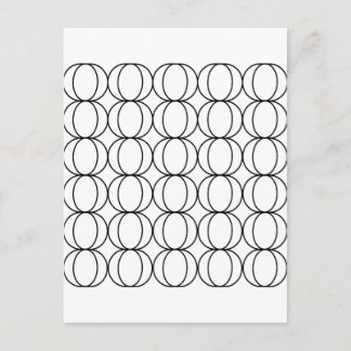 Carte Postale Crescent Moon Motif géométrique noir et blanc