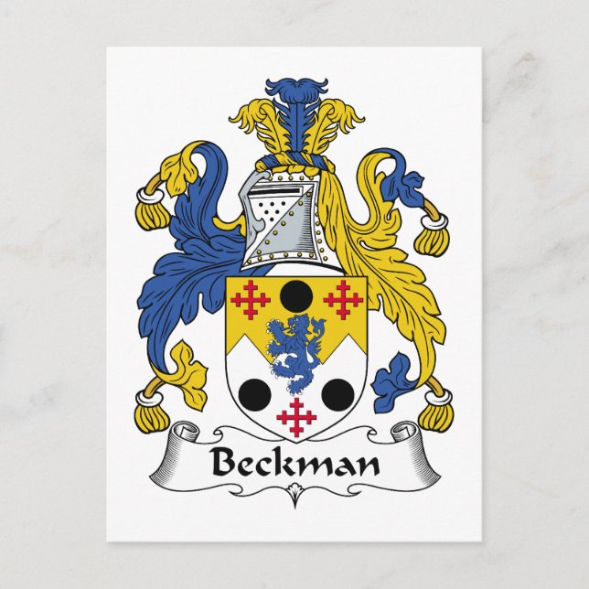 Carte Postale Crest de la famille Beckman (Devant)