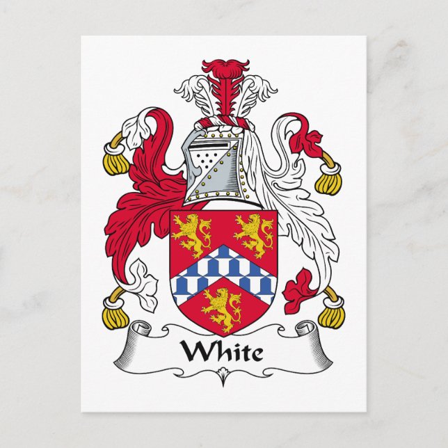 Carte Postale Crest de la famille blanche (Devant)