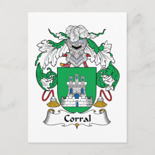 Carte Postale Crest de la famille Corral