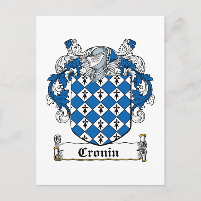 Carte Postale Crest de la famille Cronin (Devant)