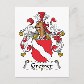 Carte Postale Crest de la famille Greiner