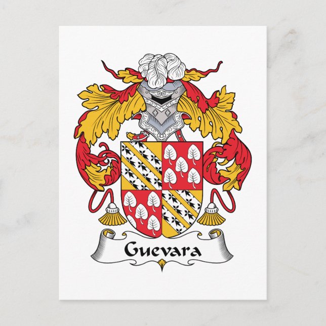 Carte Postale Crest de la famille Guevara (Devant)