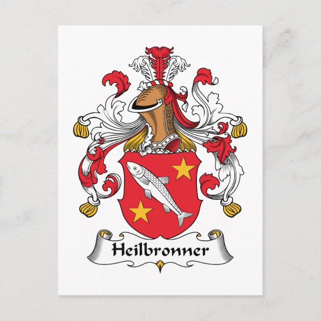 Carte Postale Crest de la famille Heilbronner (Devant)