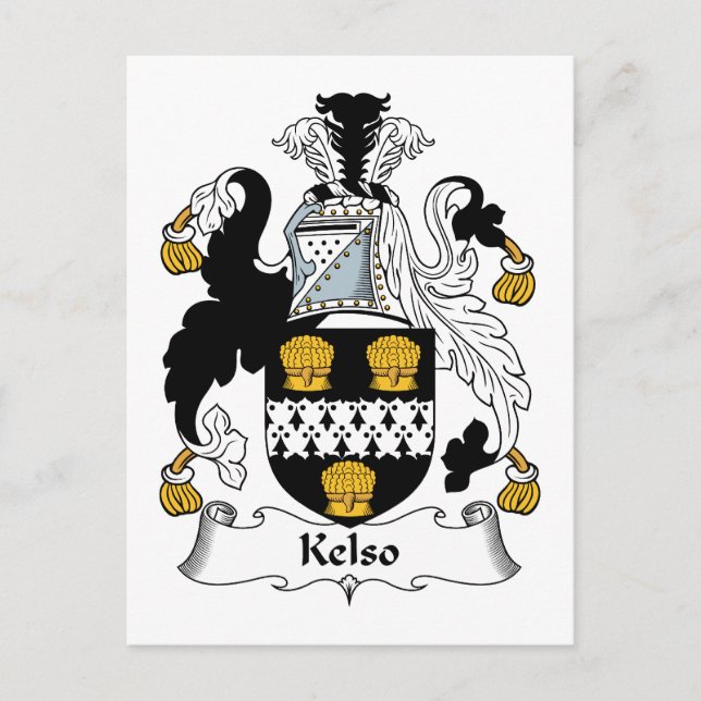 Carte Postale Crest de la famille Kelso (Devant)