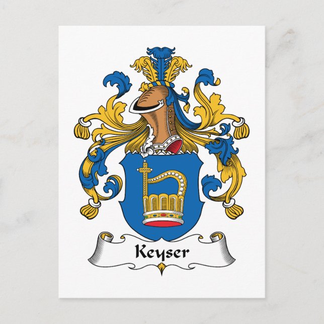 Carte Postale Crest de la famille Keyser (Devant)