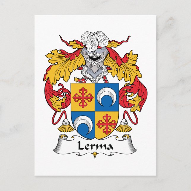 Carte Postale Crest de la famille Lerma (Devant)