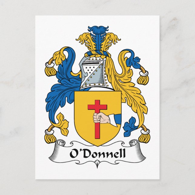Carte Postale Crest de la famille O'Donnell (Devant)