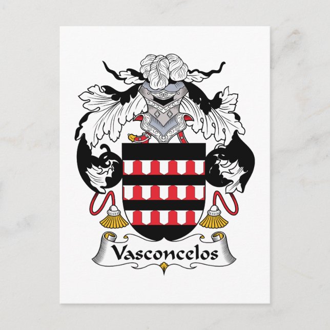 Carte Postale Crest de la famille Vasconcelos (Devant)