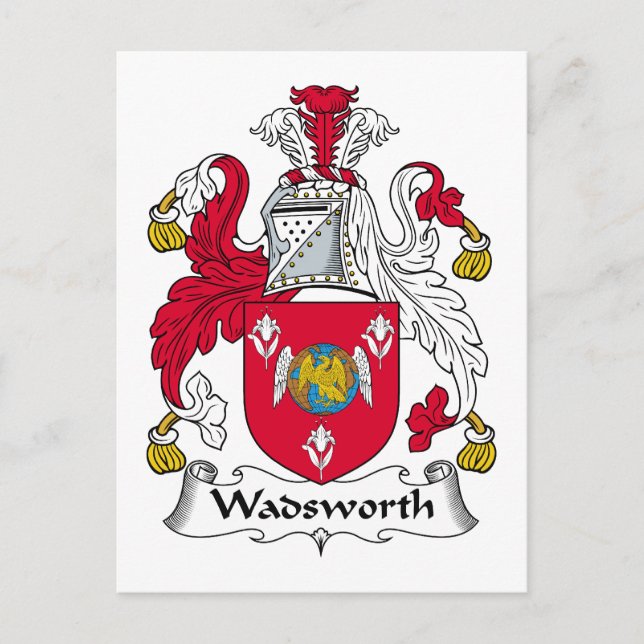 Carte Postale Crest de la famille Wadsworth (Devant)