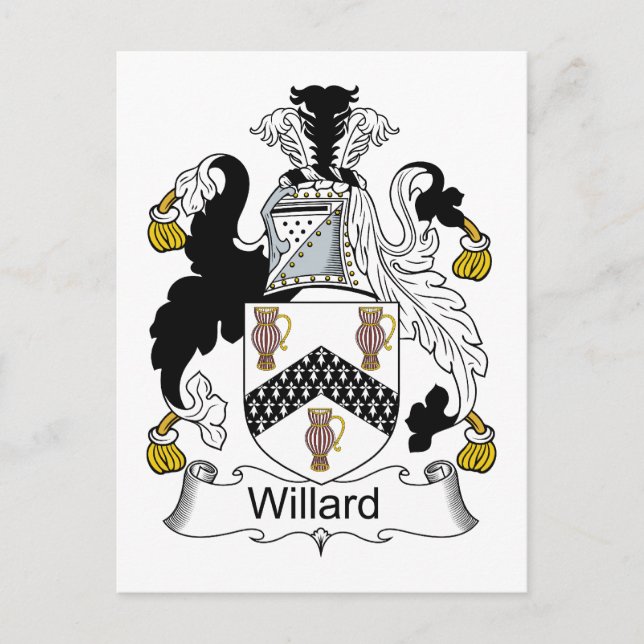 Carte Postale Crest de la famille Willard (Devant)