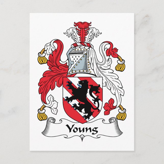 Carte Postale Crest de la jeune famille (Devant)