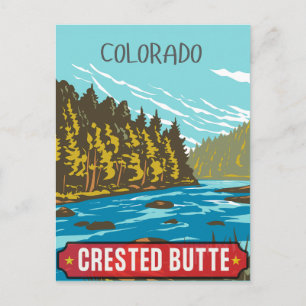 Carte Postale Crested Butte montagnes rocheuses colorado