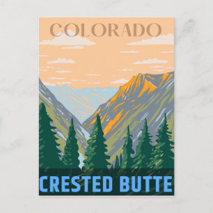 Carte Postale Crested Butte montagnes rocheuses colorado