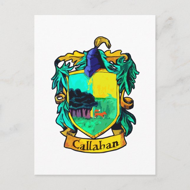 Carte Postale Crête de famille Callahan (découpée) (Devant)