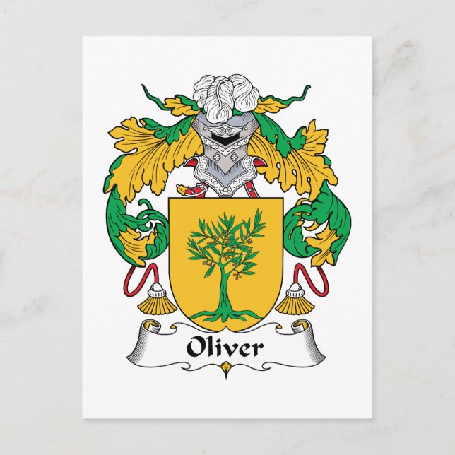 Carte Postale Crête de famille d'Oliver (Devant)