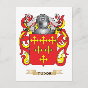Carte Postale Crête de famille Tudor (armoiries)