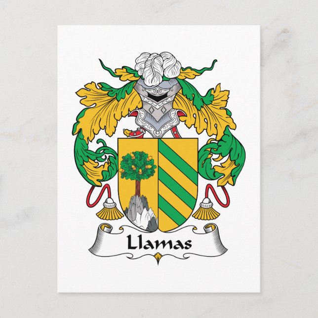 Carte Postale Crête de la famille Llamas (Devant)