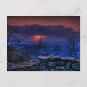 Carte Postale crête de tonnerre bleu