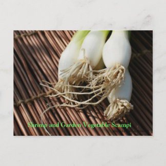 Carte Postale Crevettes et légumes du jardin Scampi