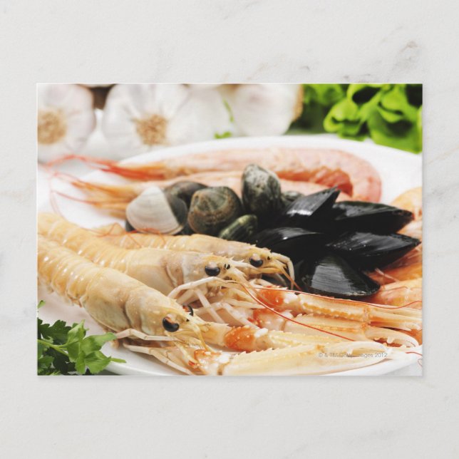 Carte Postale Crevettes et moules (Devant)