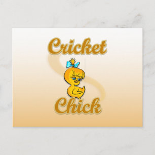 Carte Postale Cricket Chick