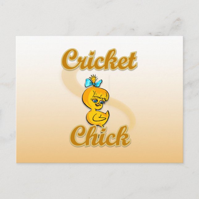Carte Postale Cricket Chick (Devant)