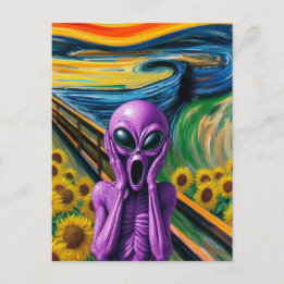 Carte Postale Cries d'Aliens violets