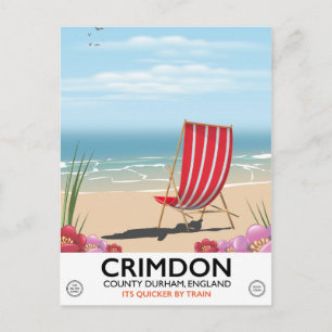 Carte Postale Crimdon, comté de Durham, Angleterre.