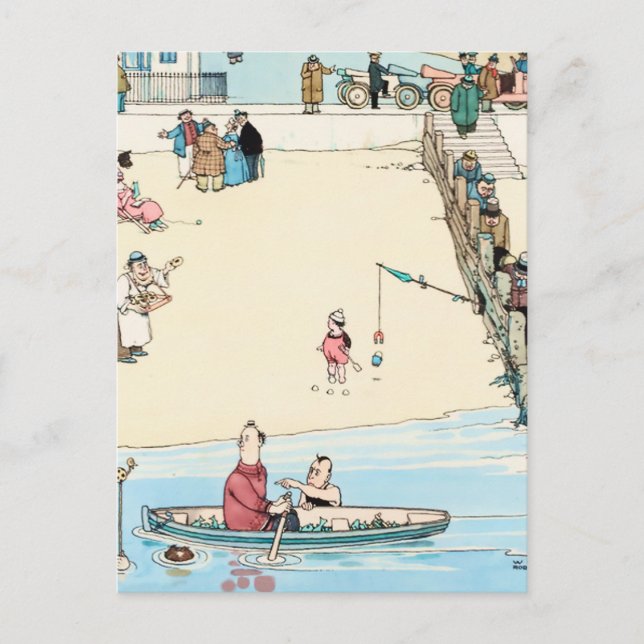 Carte Postale "Crimes balnéaires" par W Heath Robinson (Devant)