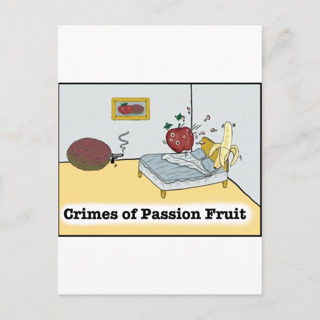 Carte Postale Crimes de passion Fruit Zazzle (Devant)