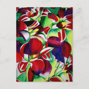 Carte Postale Crimson tropical Singapour Orchidées fleuris