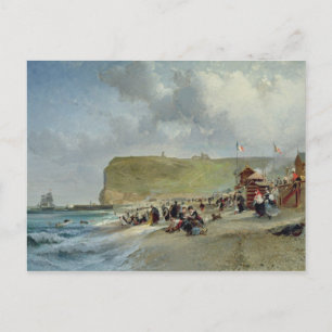Carte Postale Crinolines on the Beach, Fécamp, 1871