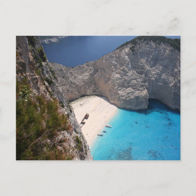 Carte Postale Crique des contrebandiers célèbre, Zante (Devant)