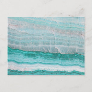 Carte Postale Cristal quartz rayé Aqua