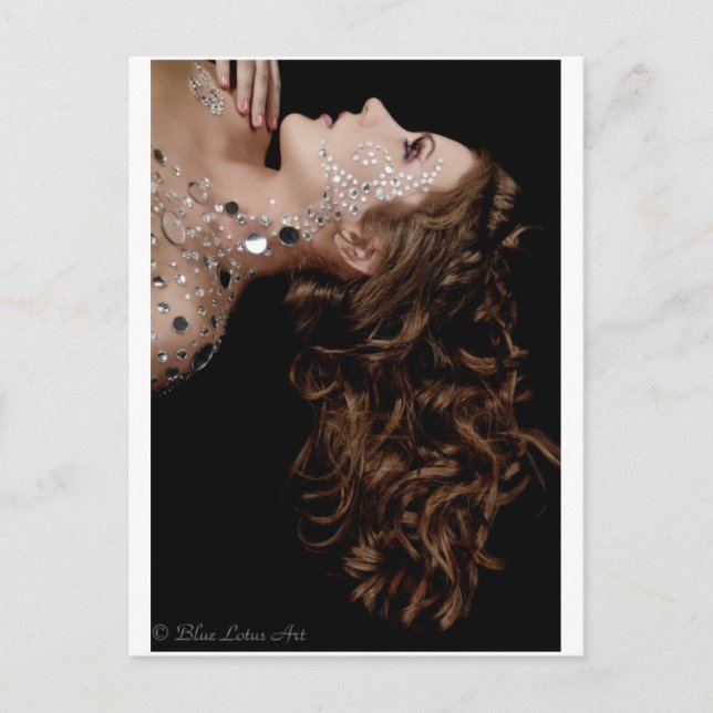 Carte Postale cristaux et cheveux (Devant)