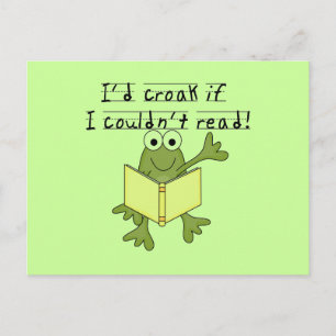 Carte Postale Croak de grenouille si je ne pouvais pas lire les 