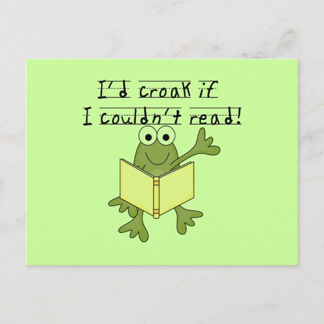Carte Postale Croak de grenouille si je ne pouvais pas lire les  (Devant)