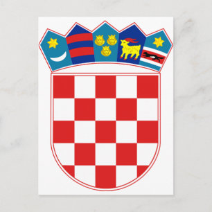 Carte Postale Croate of arms HR Hrvatska