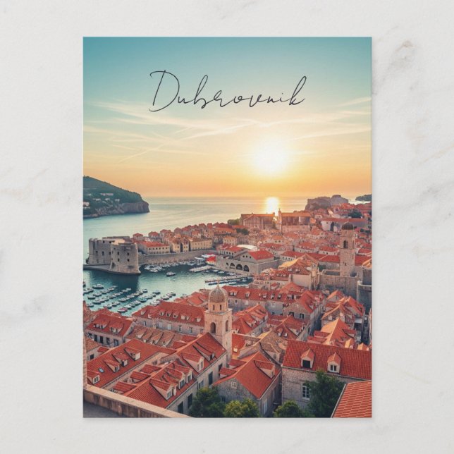 Carte Postale Croatie Dubrovnik Travel (Devant)