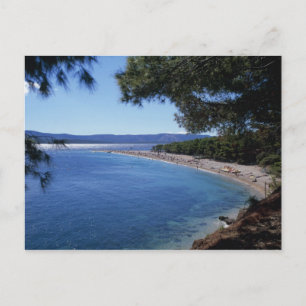 Carte Postale Croatie, île de Brač, Bol, plage de Golden Cape 2