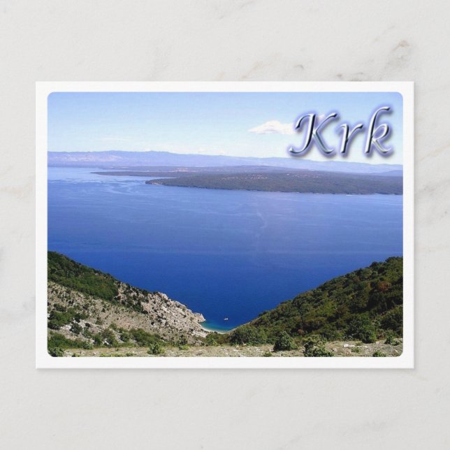 Carte Postale Croatie - Krk de Cres - Veglia - (Devant)